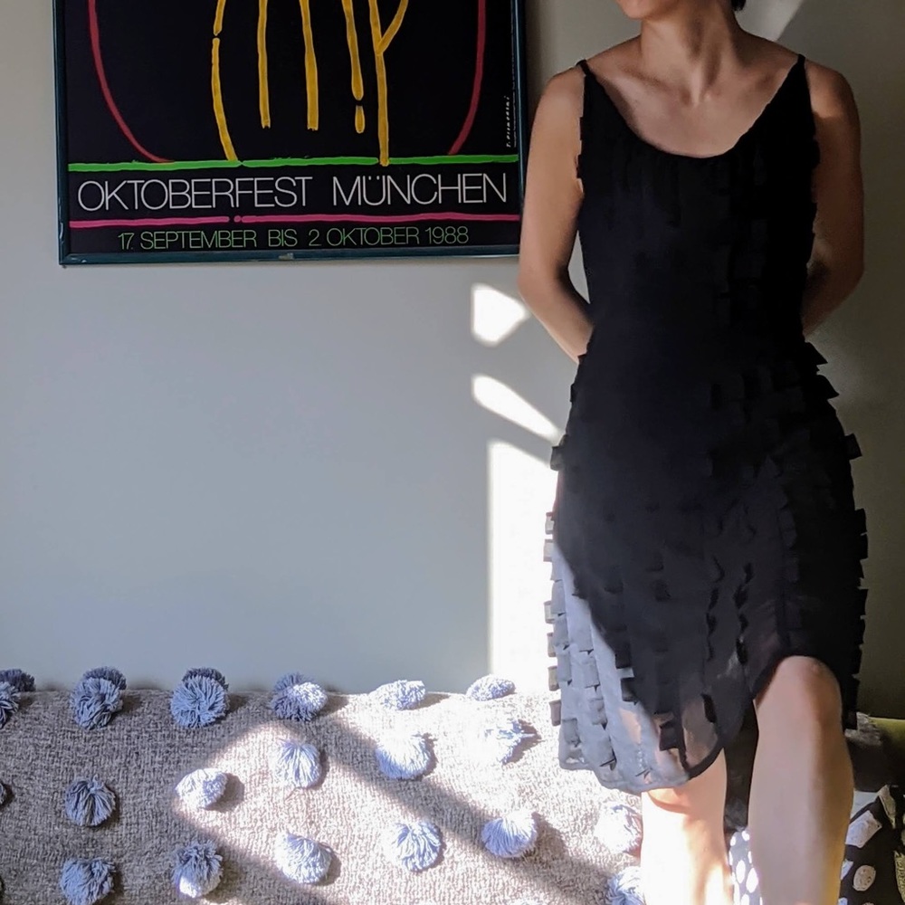 Black tabbed dress